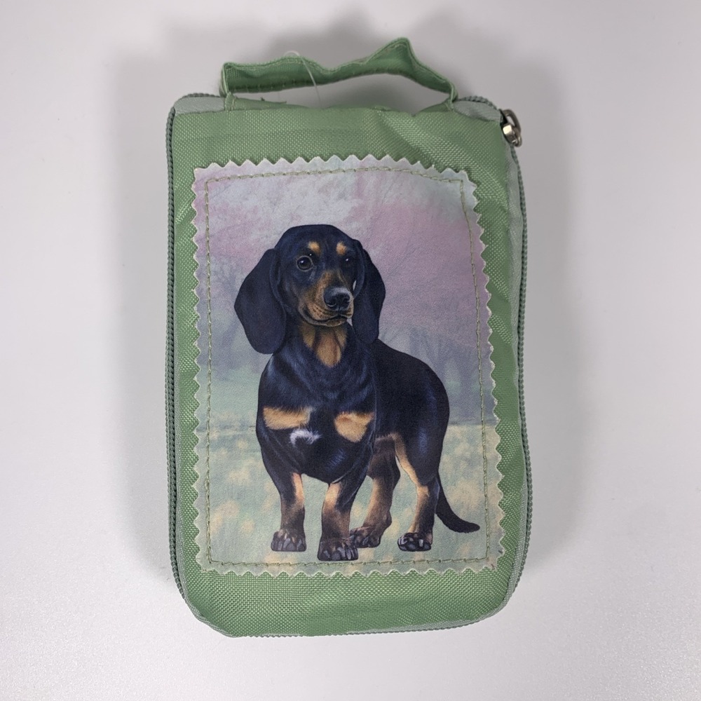 Pet Lover Totes DACHSHUND DOG Zipper Tote Bag Reusable Grocery 14x15 New Tag